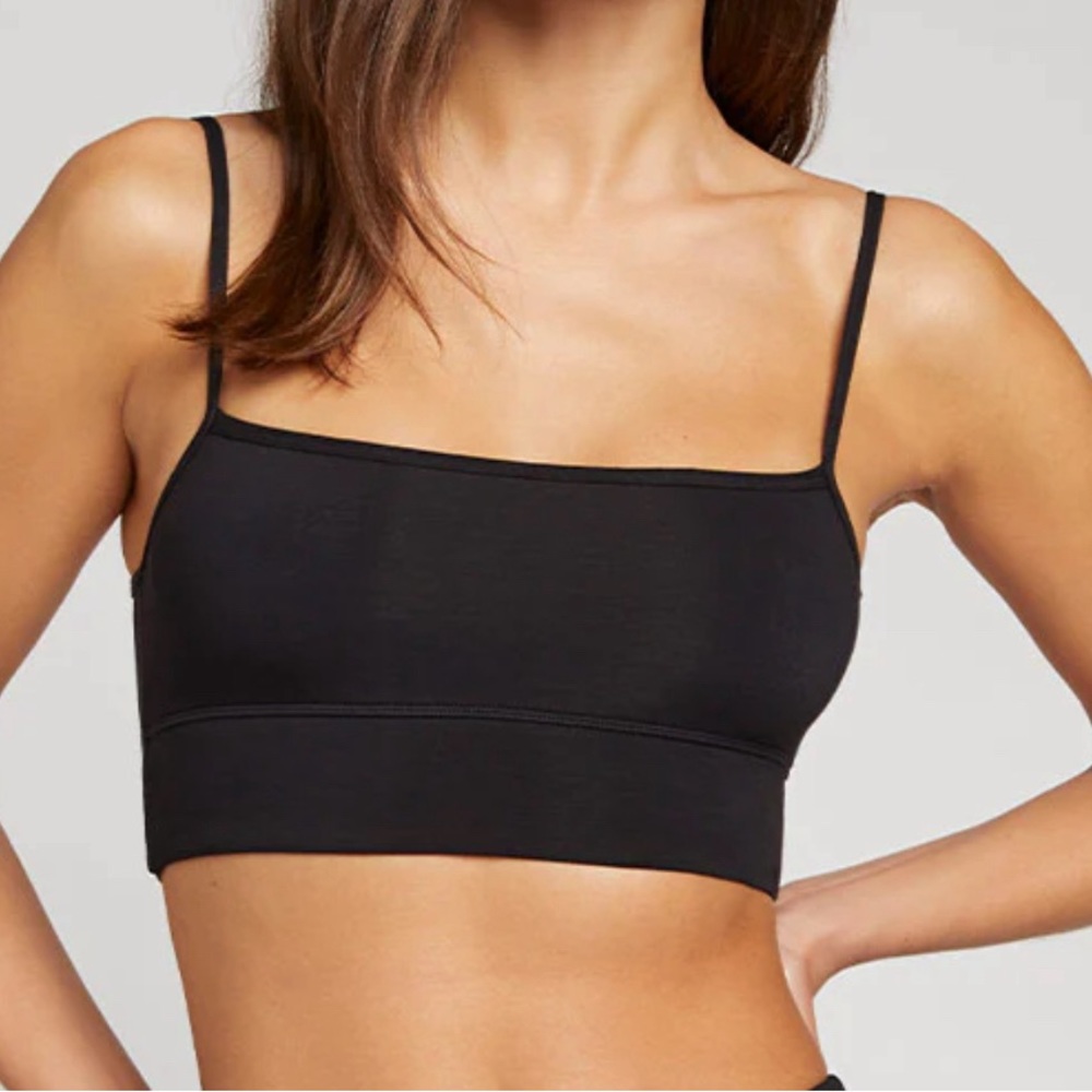 Negative underwear cotton bralette, black, size 2, new with tag